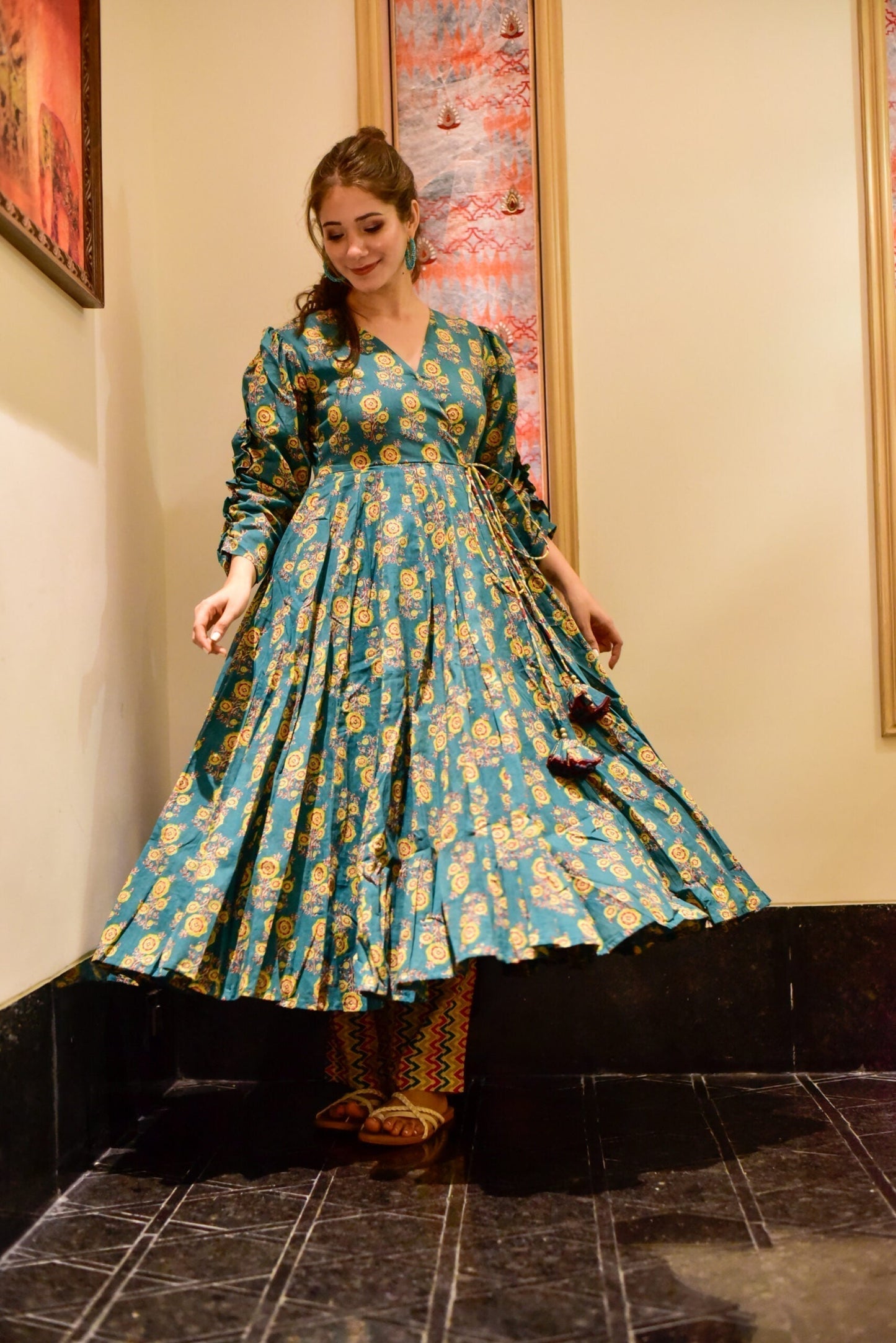 windy green suit set