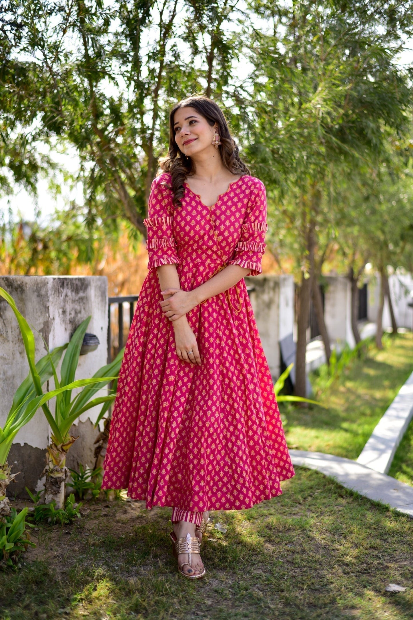 neelima pink kurta set