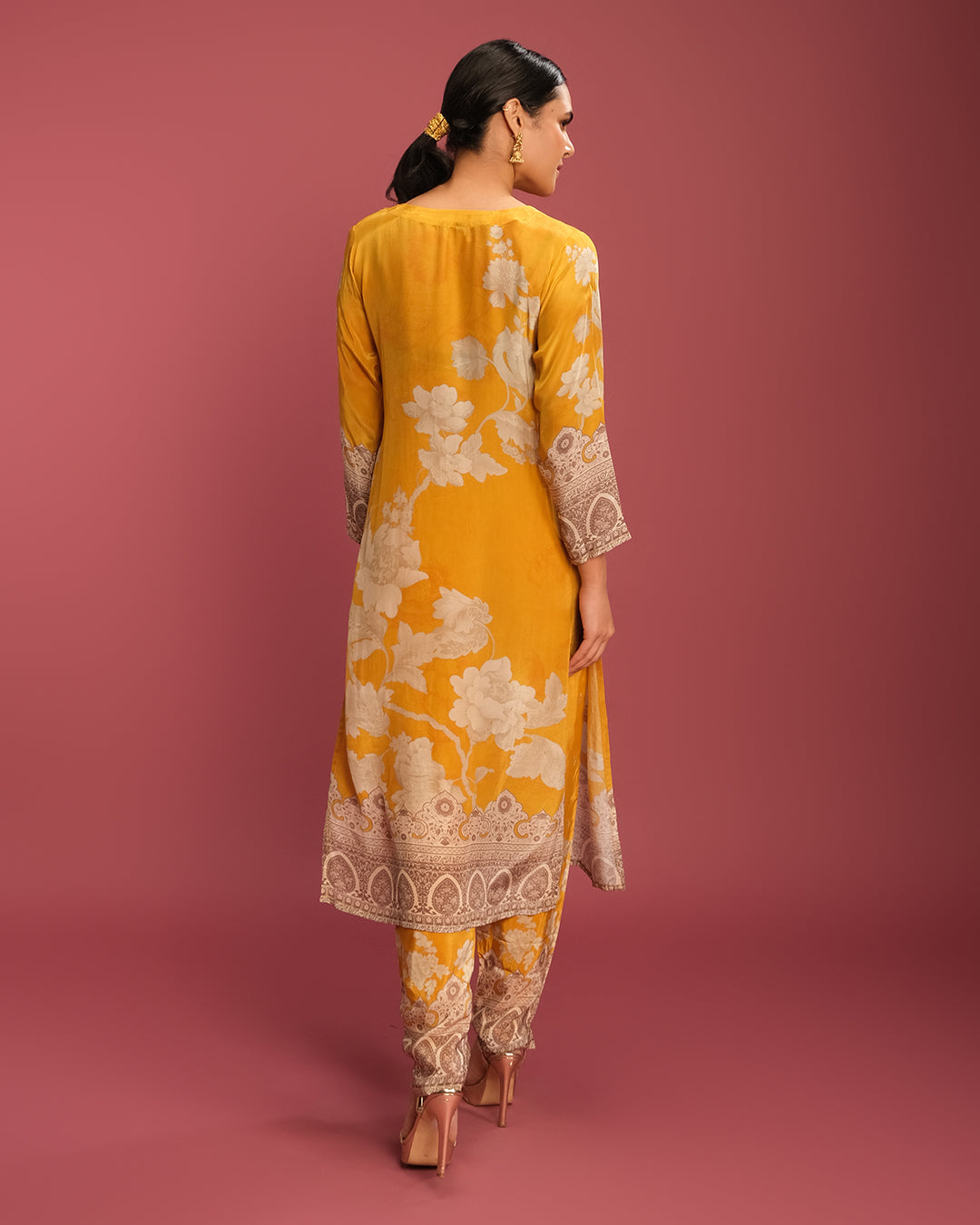 Sunrays Bloom Printed Crepe Kurta Set