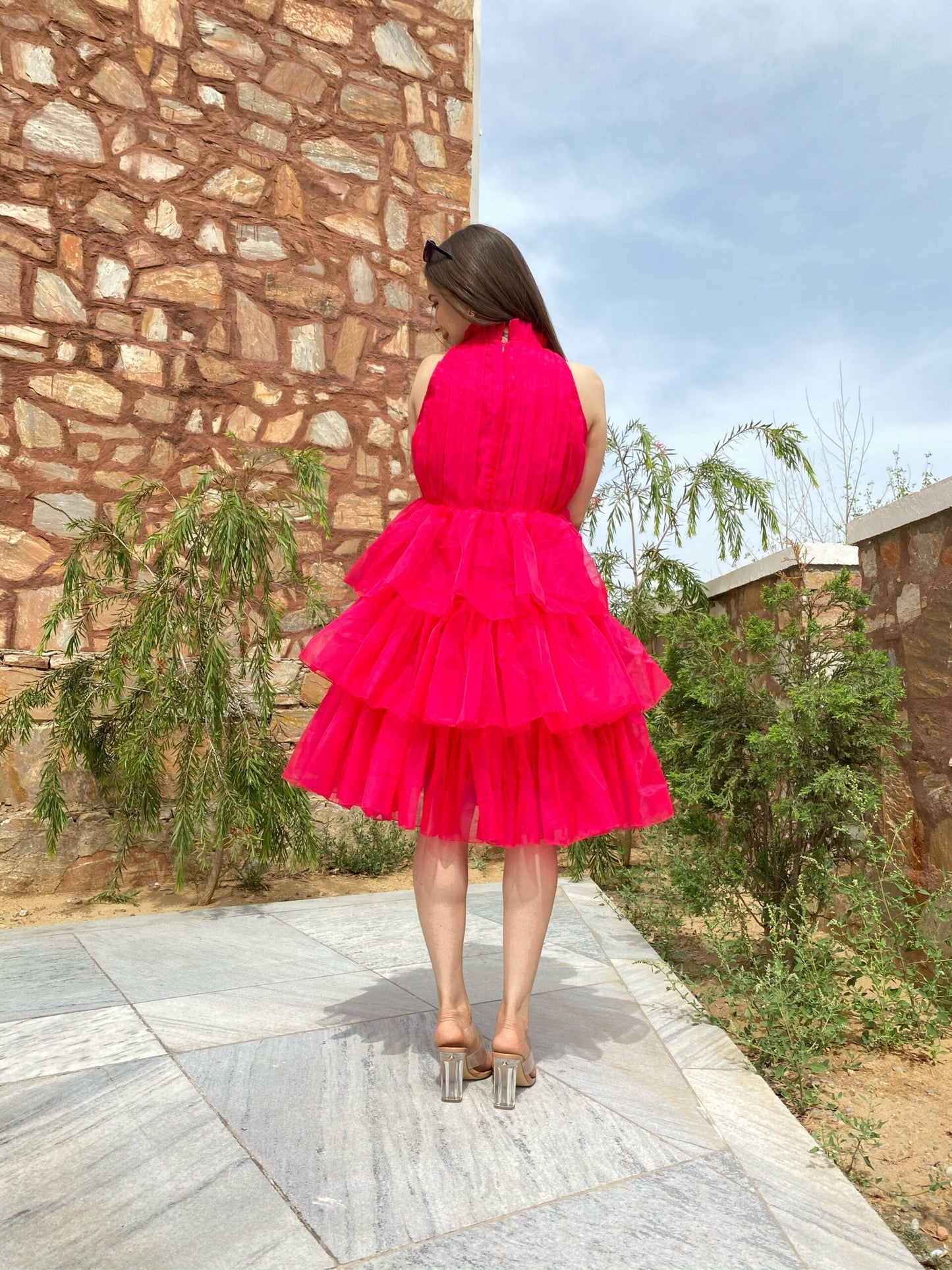 pink mabel organza dress