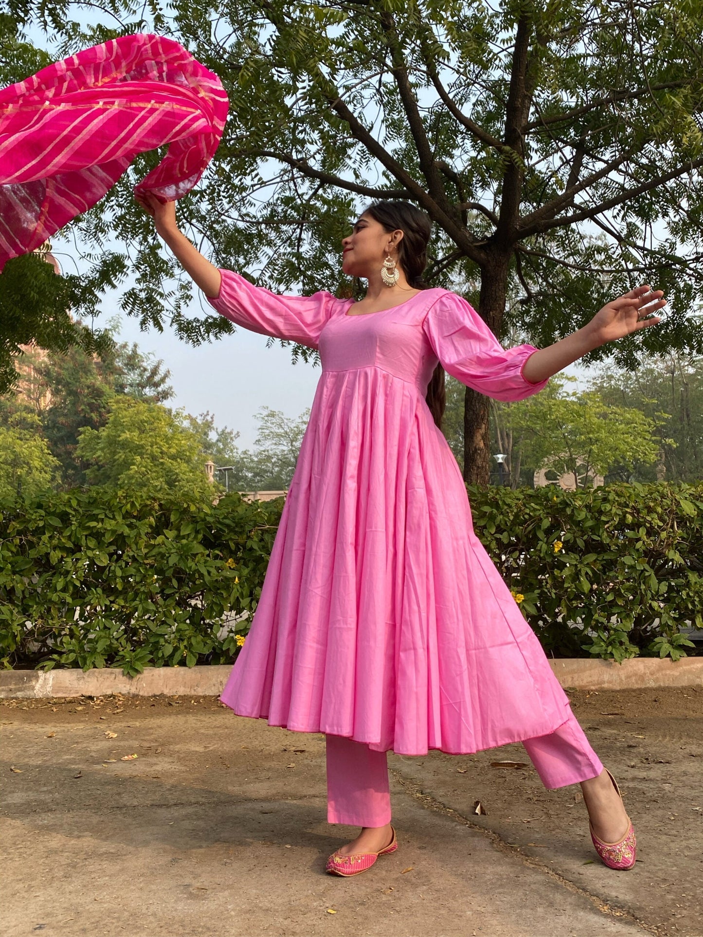 pink royal paradise glace suit set