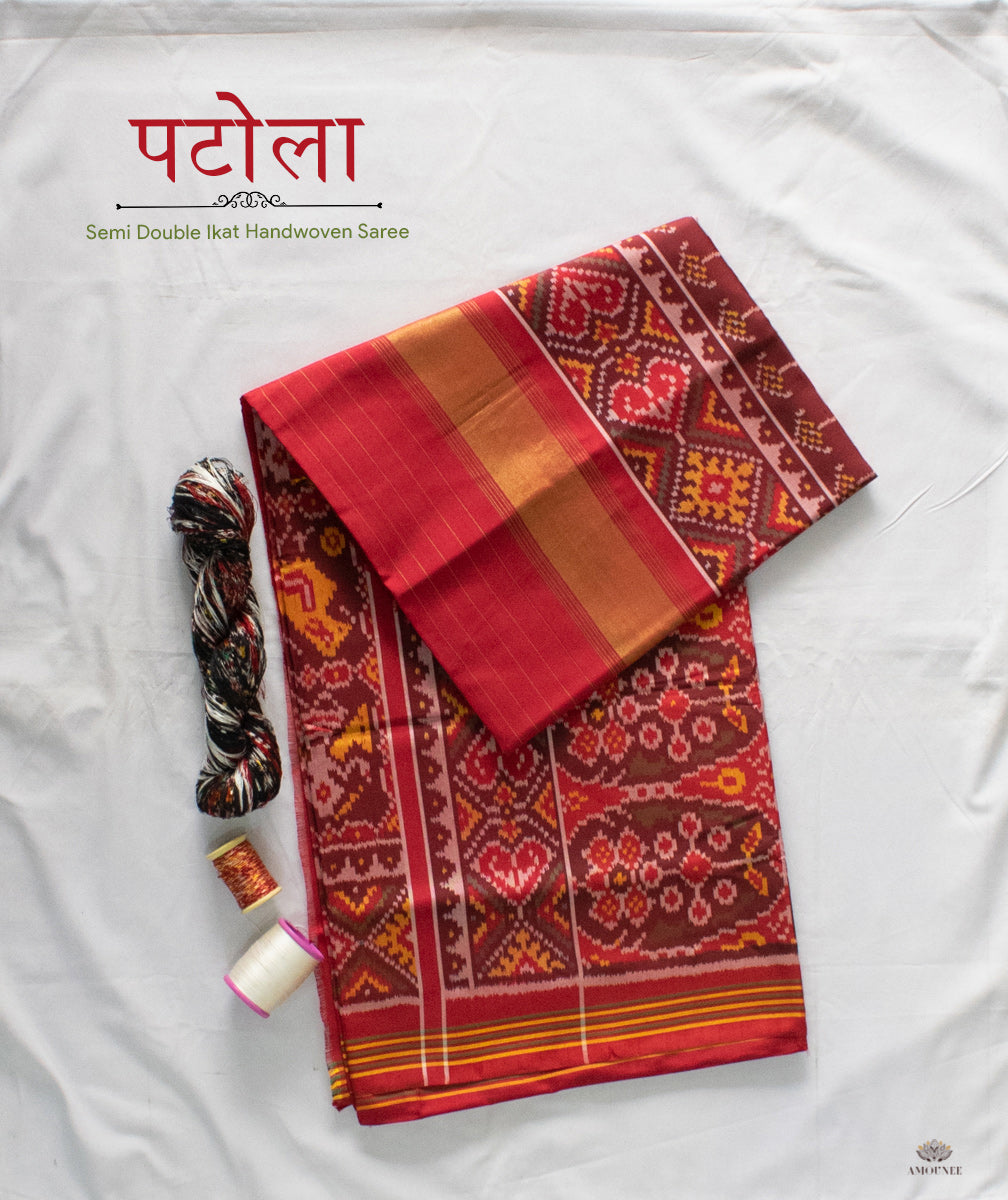 Semi DOUBLE IKAT PATOLA SAREE