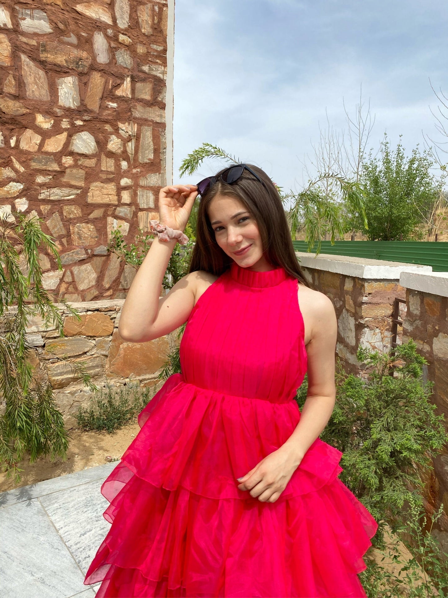 pink mabel organza dress