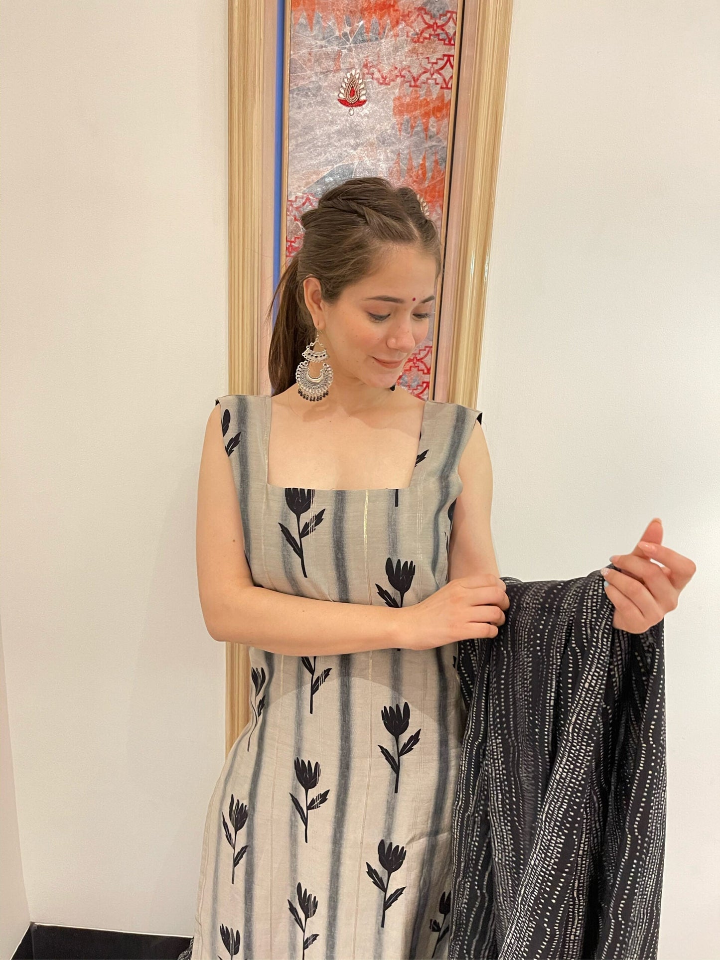 Erina grey kurta set