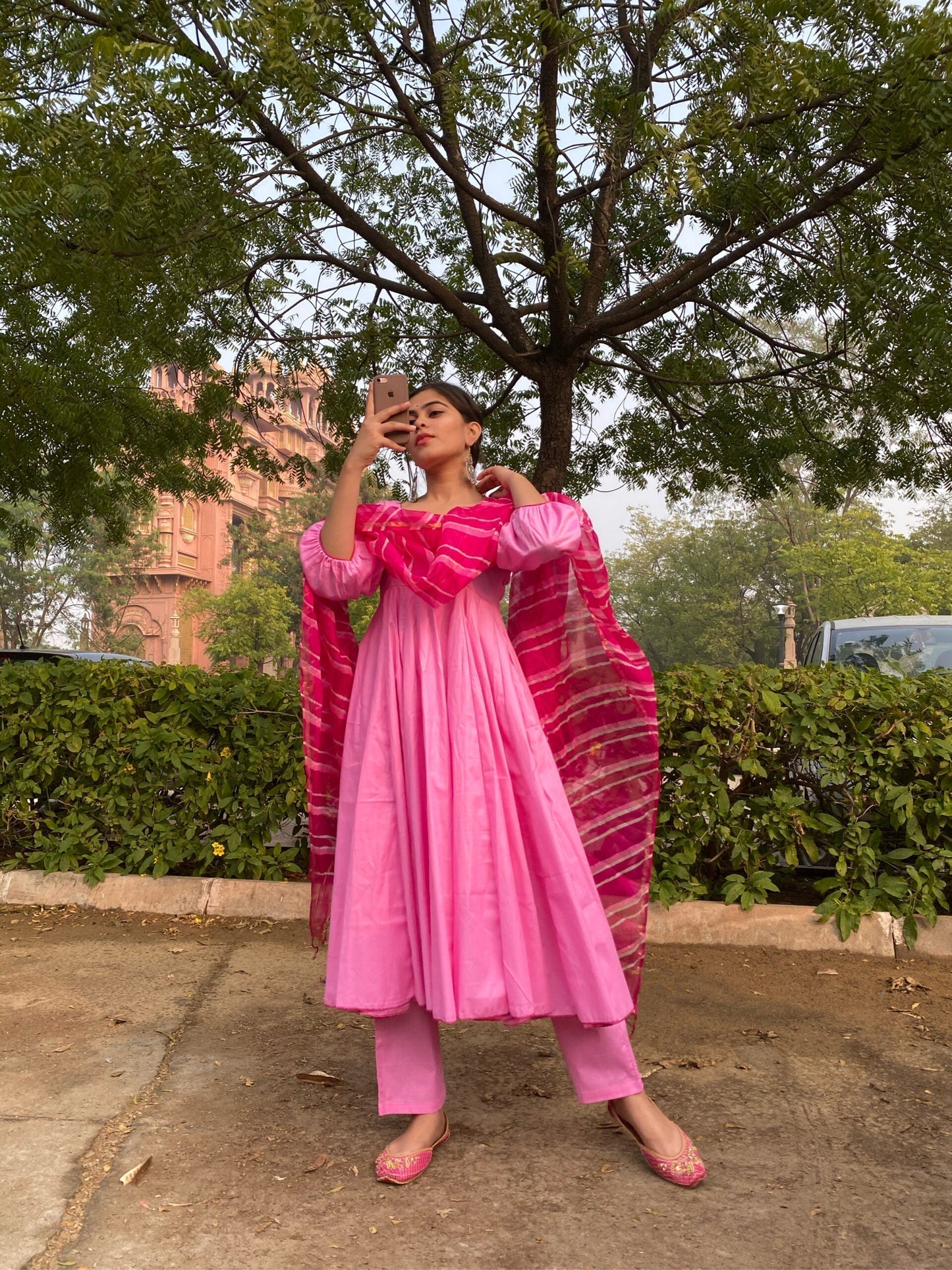 pink royal paradise glace suit set