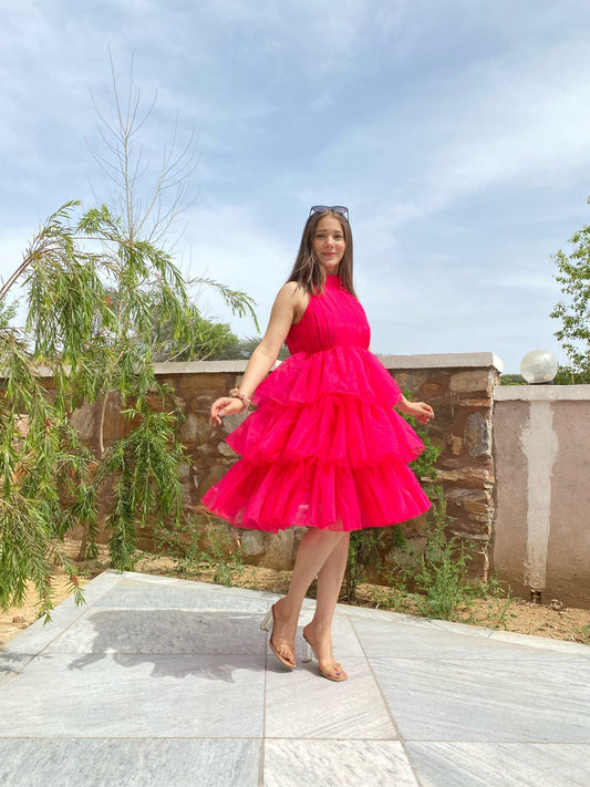 pink mabel organza dress