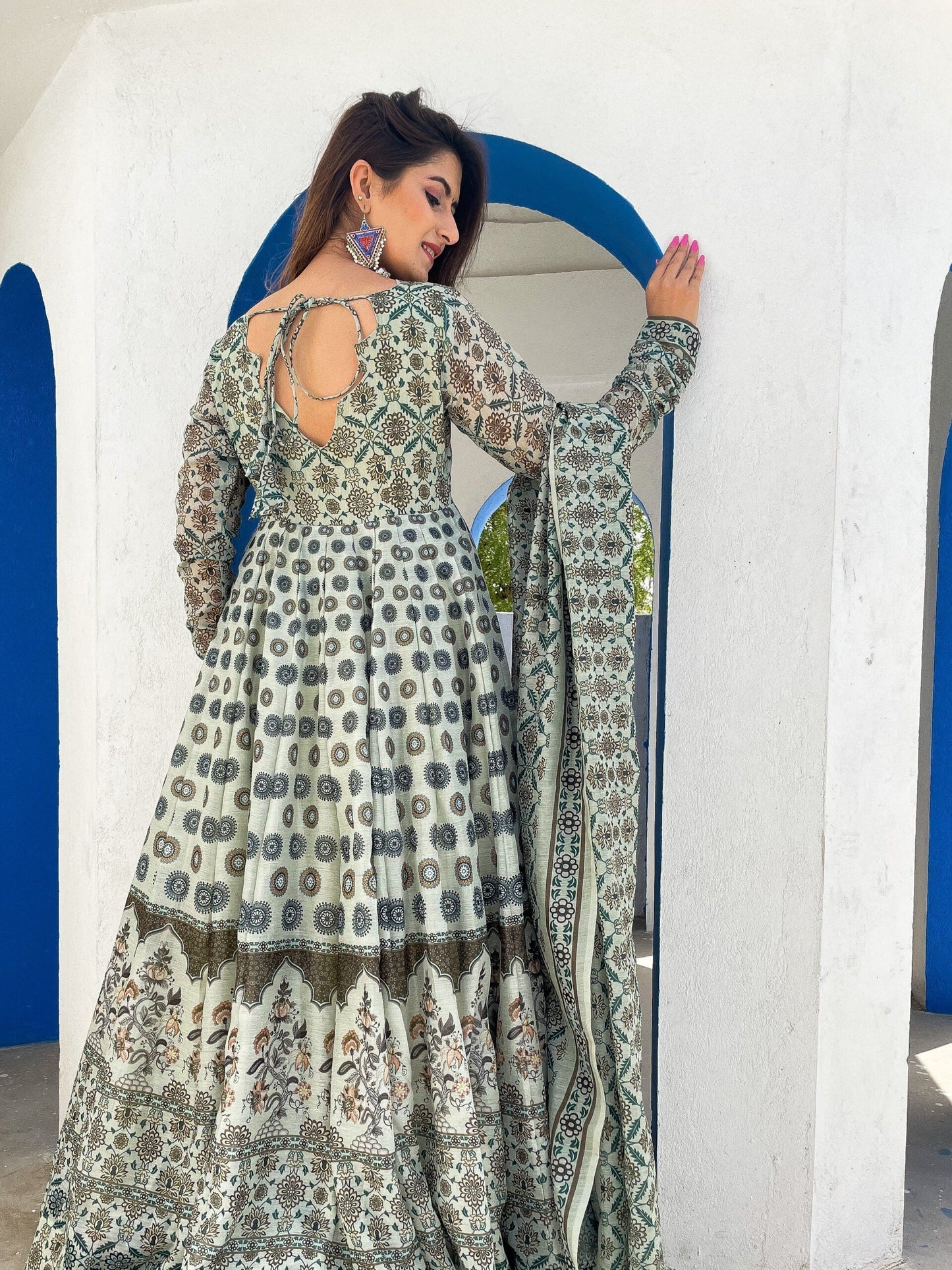 ojasvi chanderi maxi set