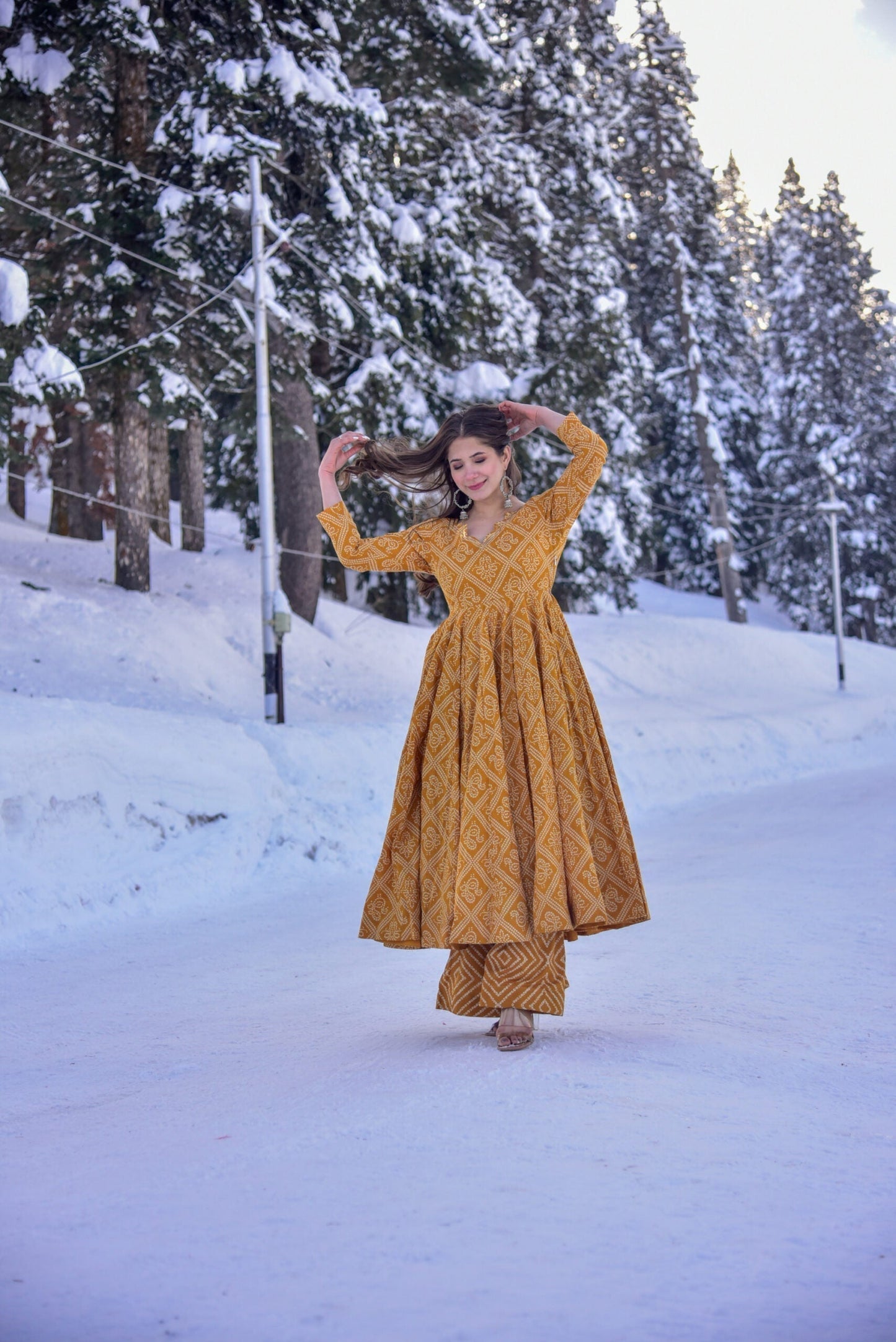 mustard emerald Kurta palazzo set