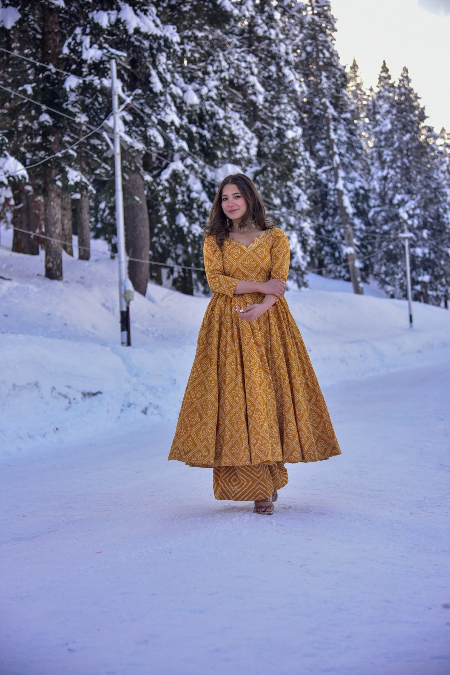 mustard emerald Kurta palazzo set
