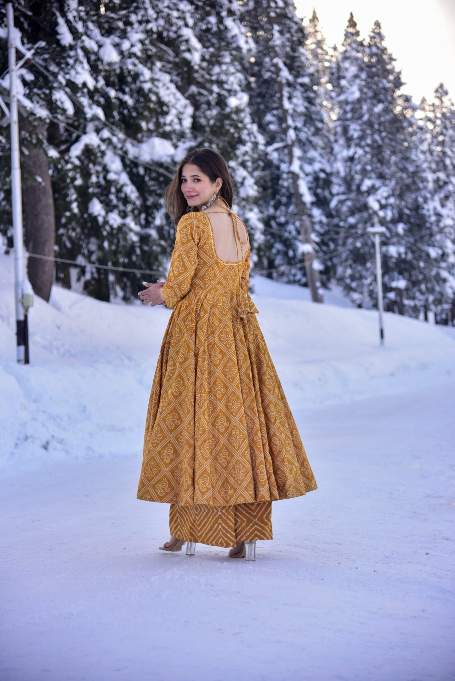 mustard emerald Kurta palazzo set