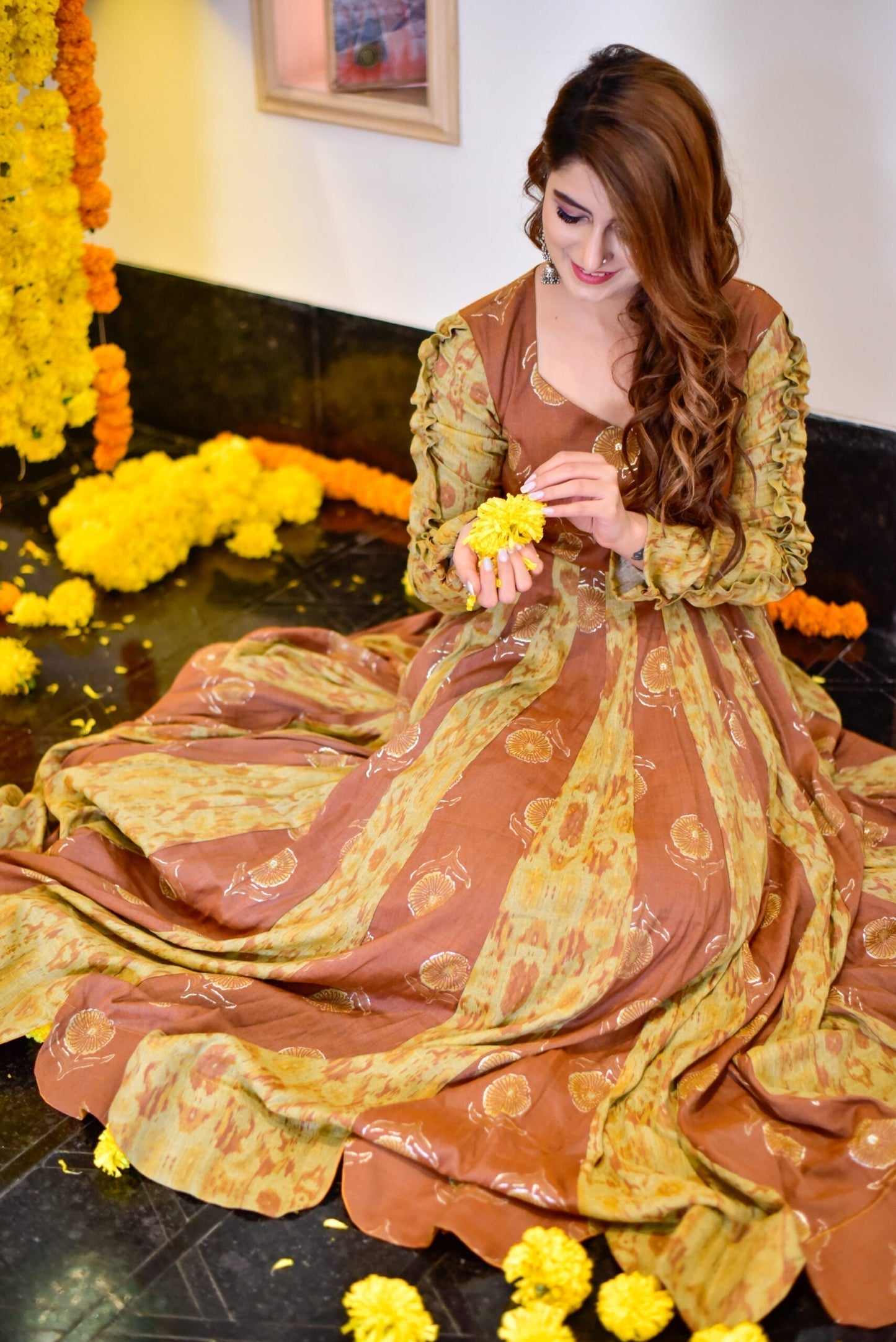 Mustard moon maxi set