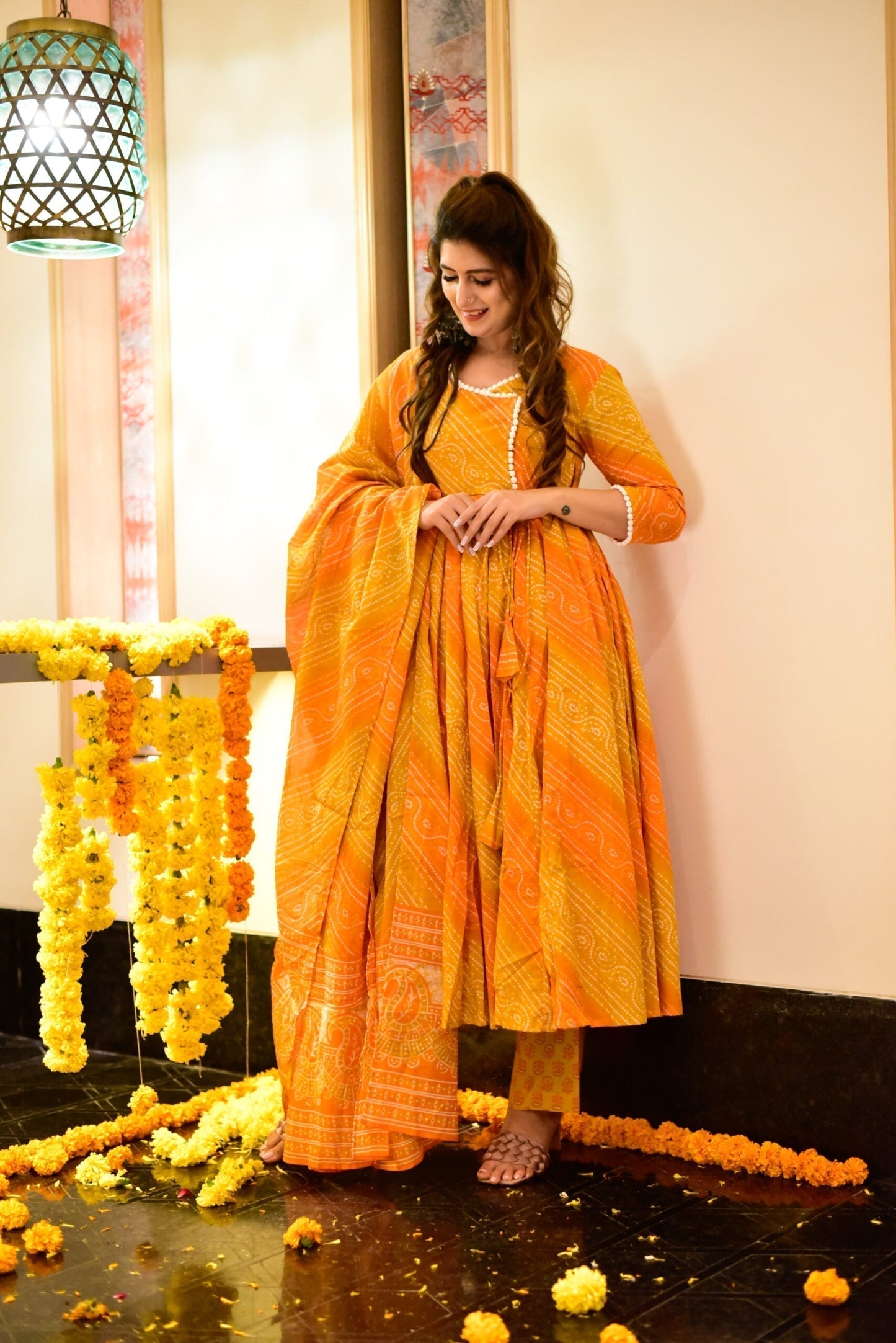 orange Valeria suit set