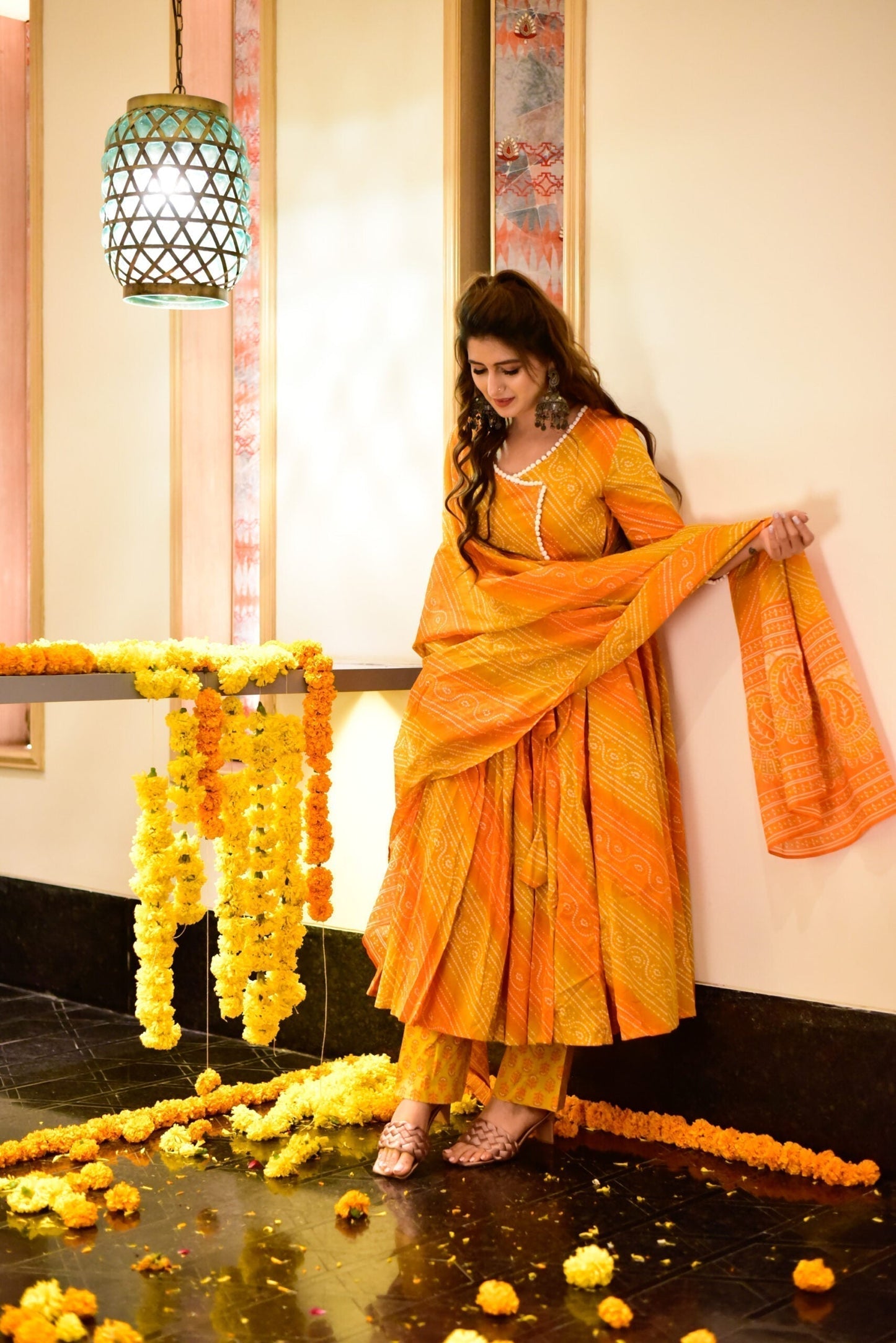 orange Valeria suit set