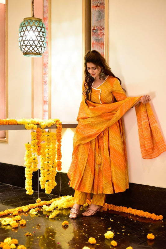 orange Valeria suit set