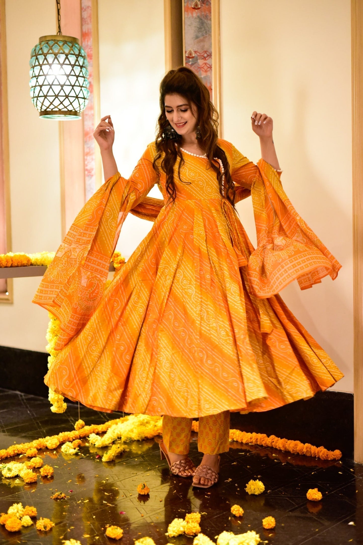 orange Valeria suit set