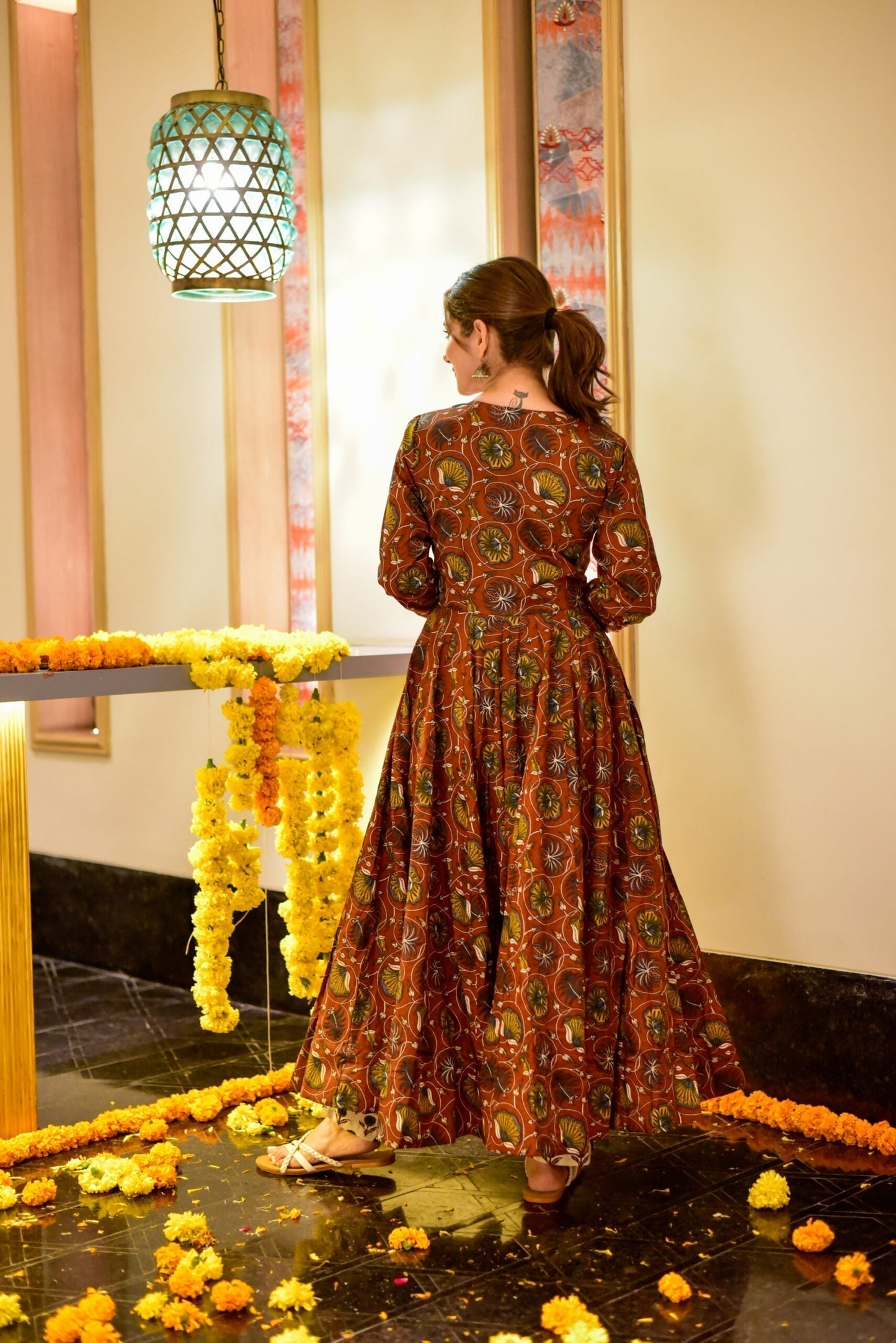 kaashni maroon kurta set