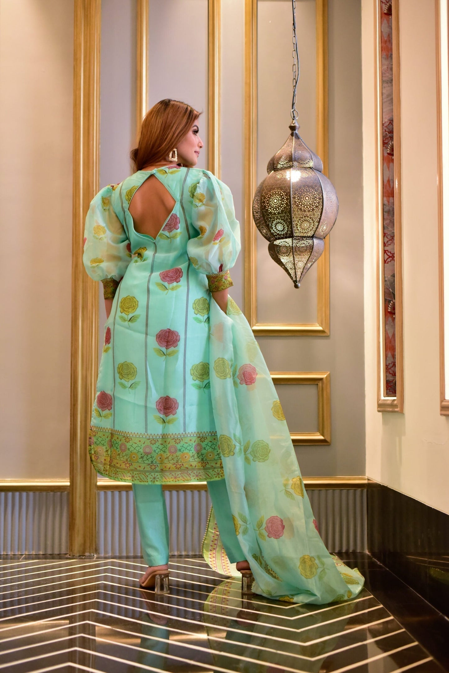 aanavi organza suit set