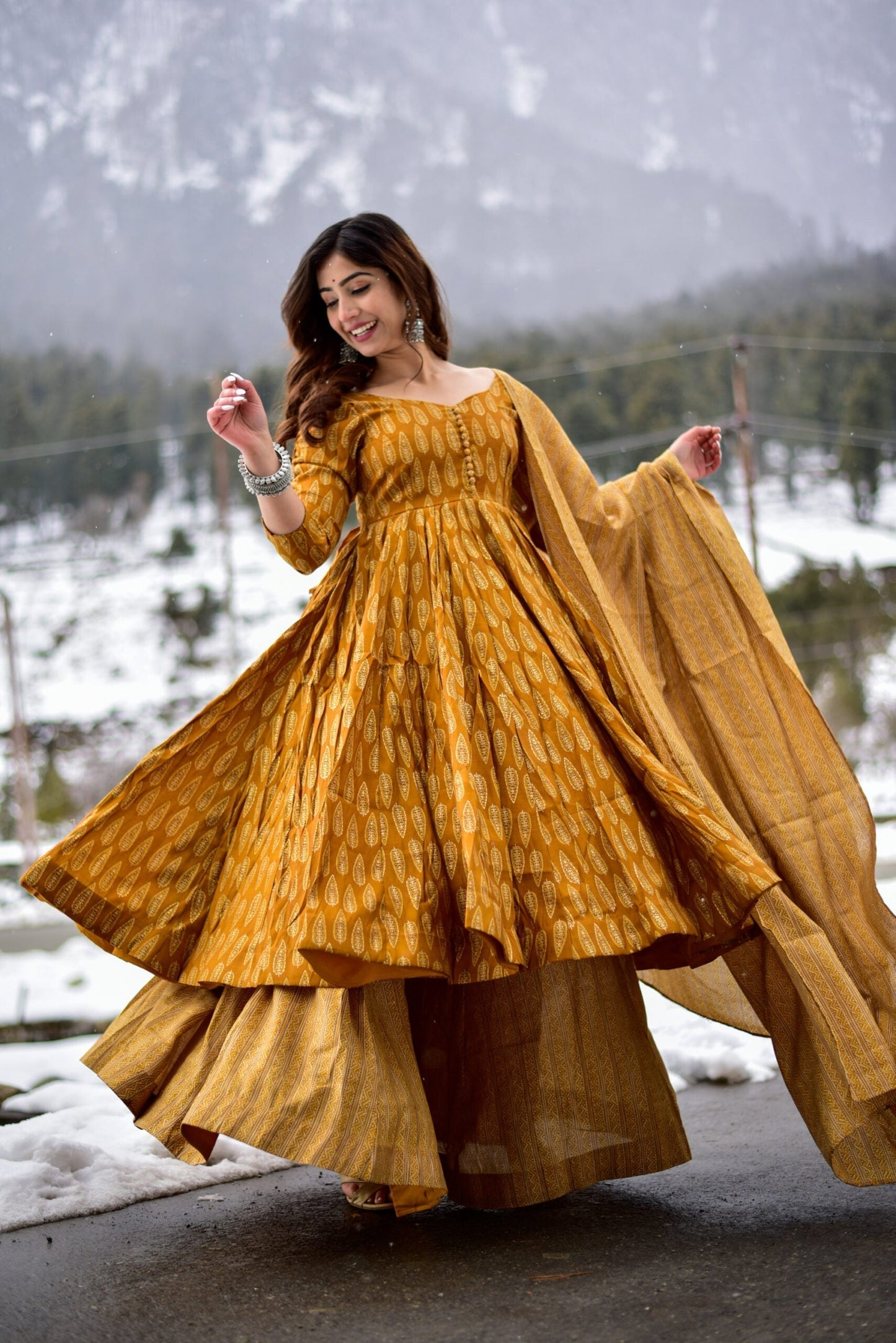 mustard sunshine kurta palazzo set