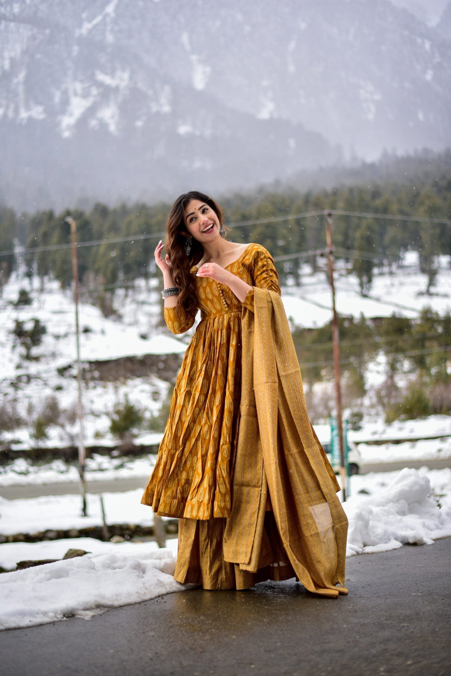 mustard sunshine kurta palazzo set