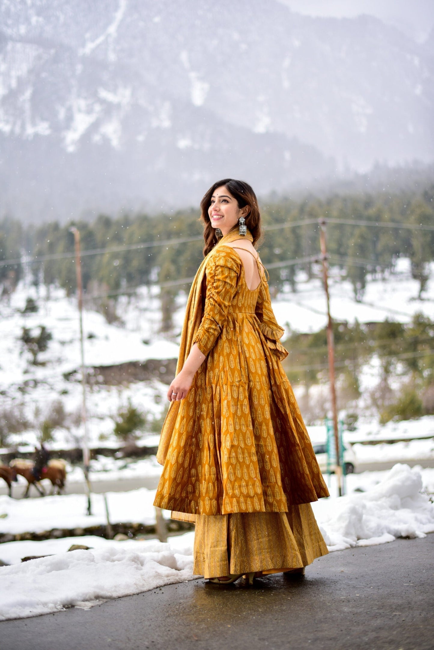 mustard sunshine kurta palazzo set