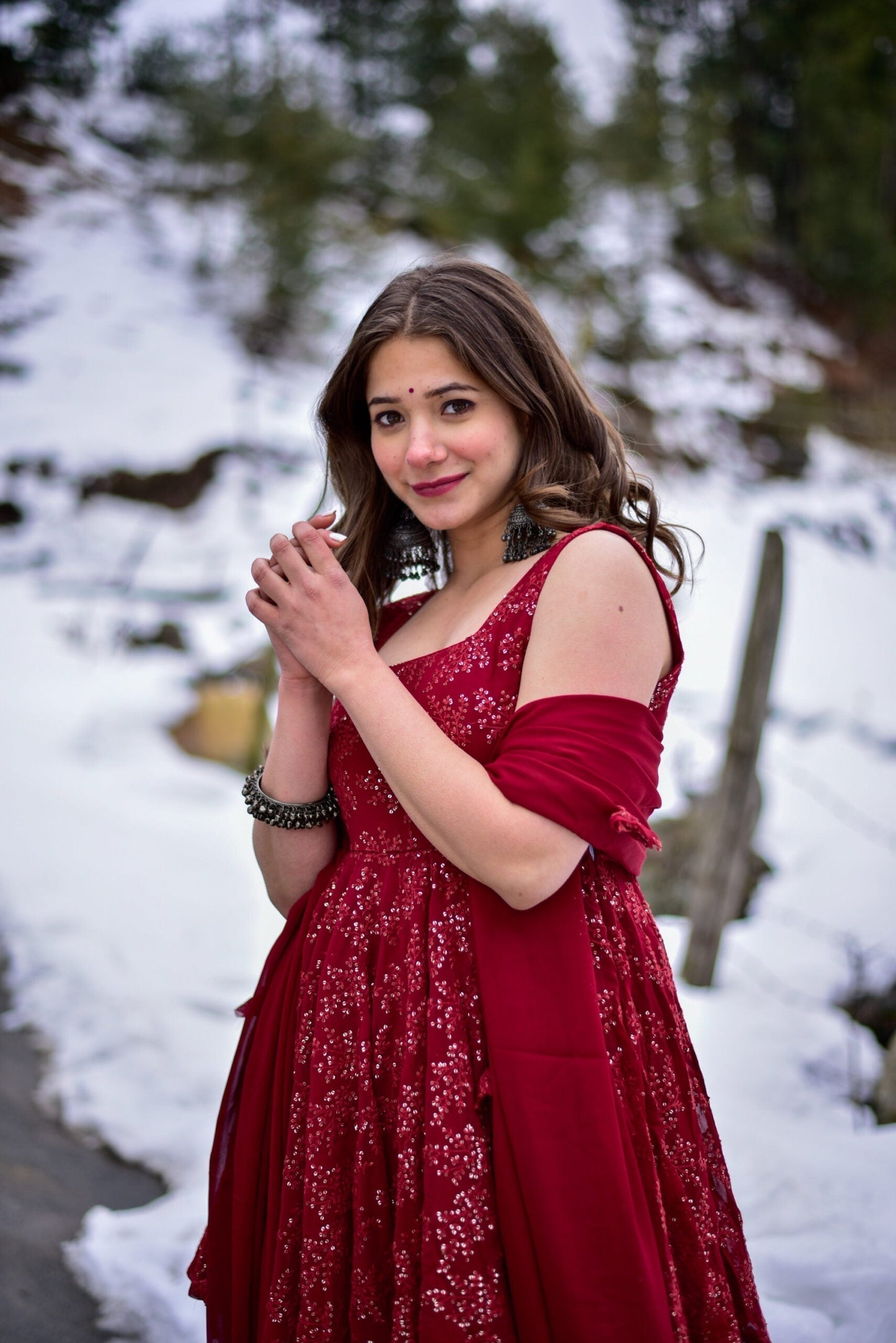 tanaz maroon georgette embroidered  kurta sharara set