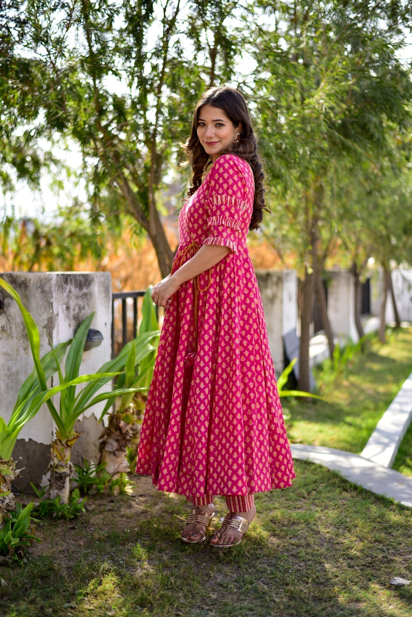 neelima pink kurta set