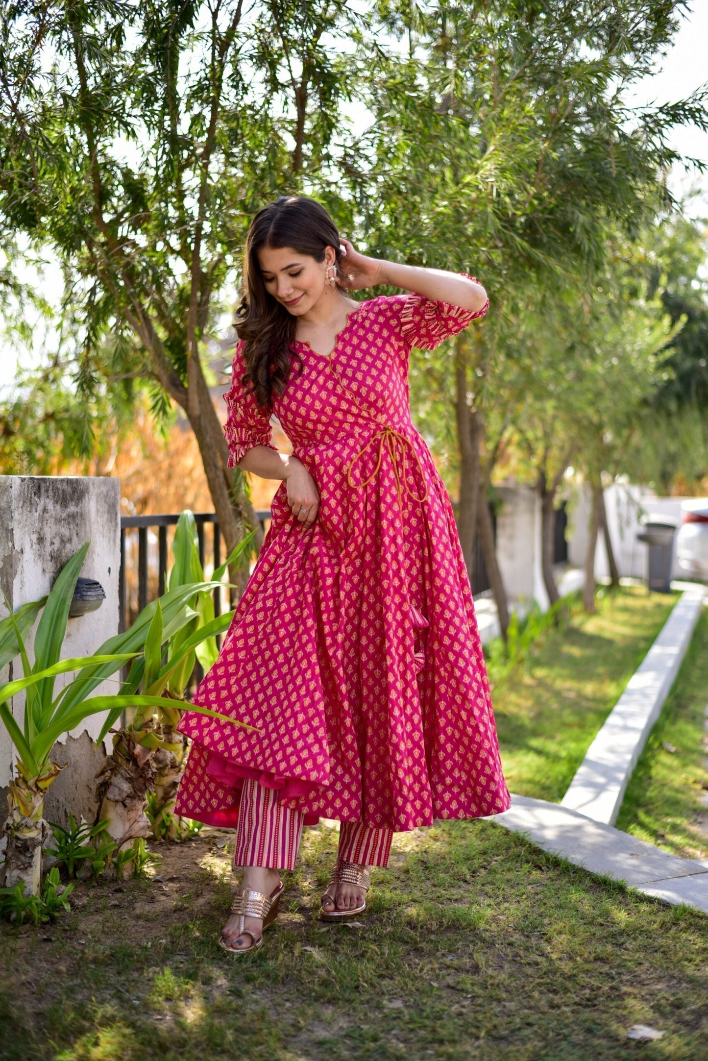 neelima pink kurta set