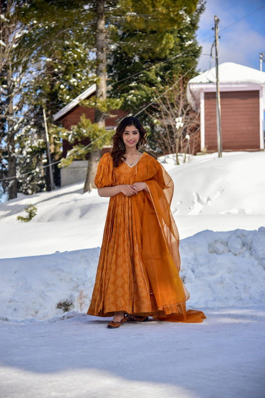 vibrant mustard maxi set