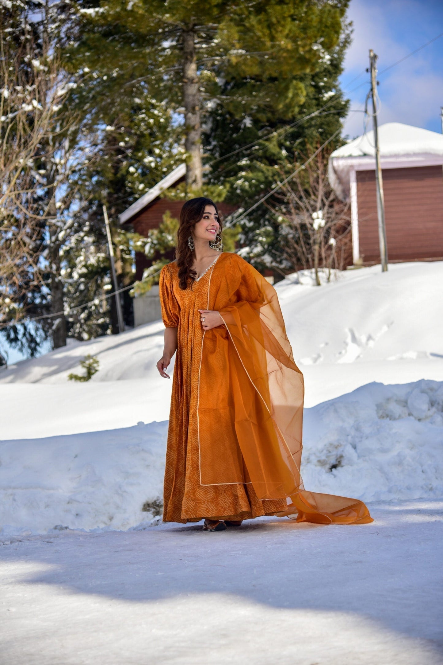 vibrant mustard maxi set