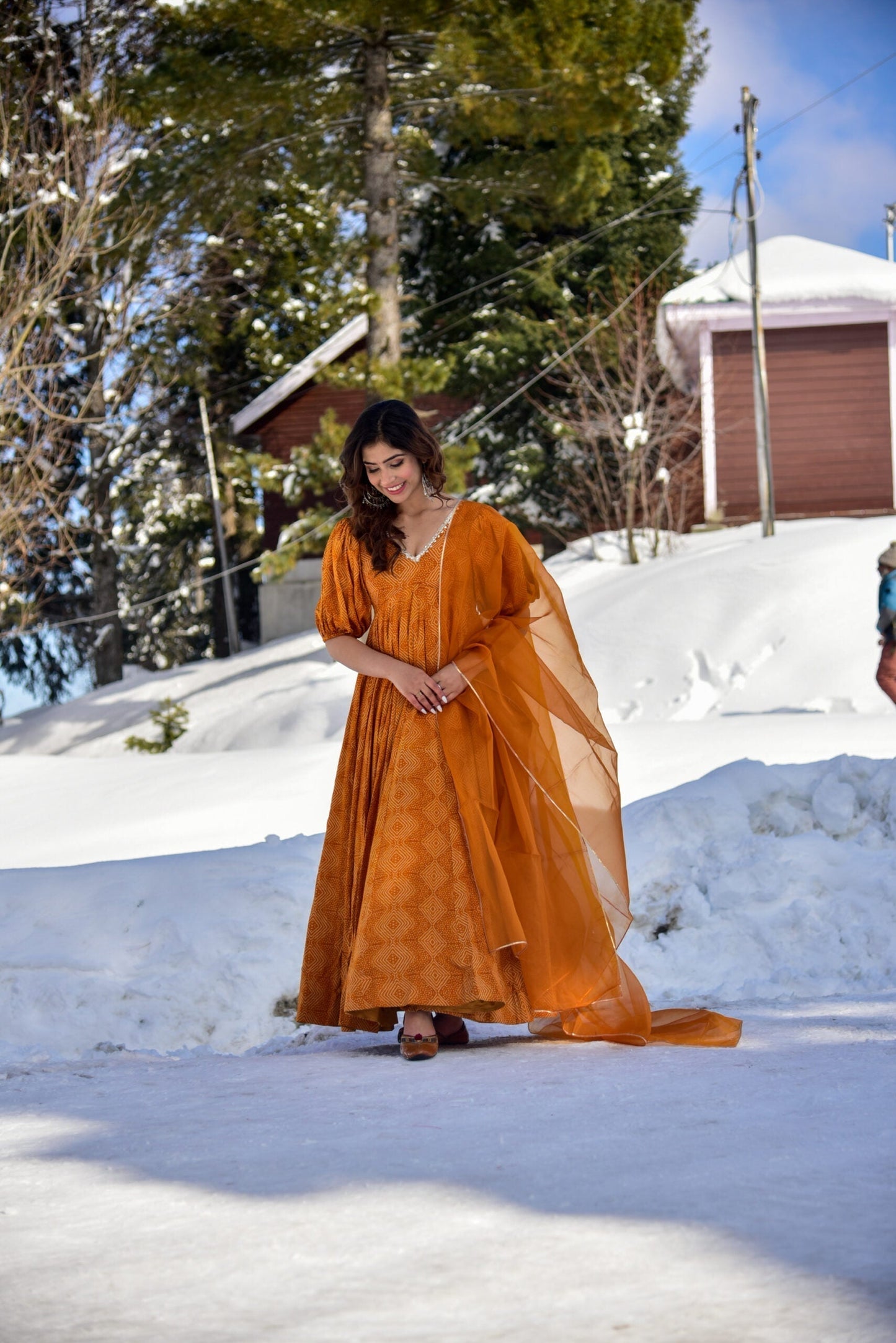 vibrant mustard maxi set