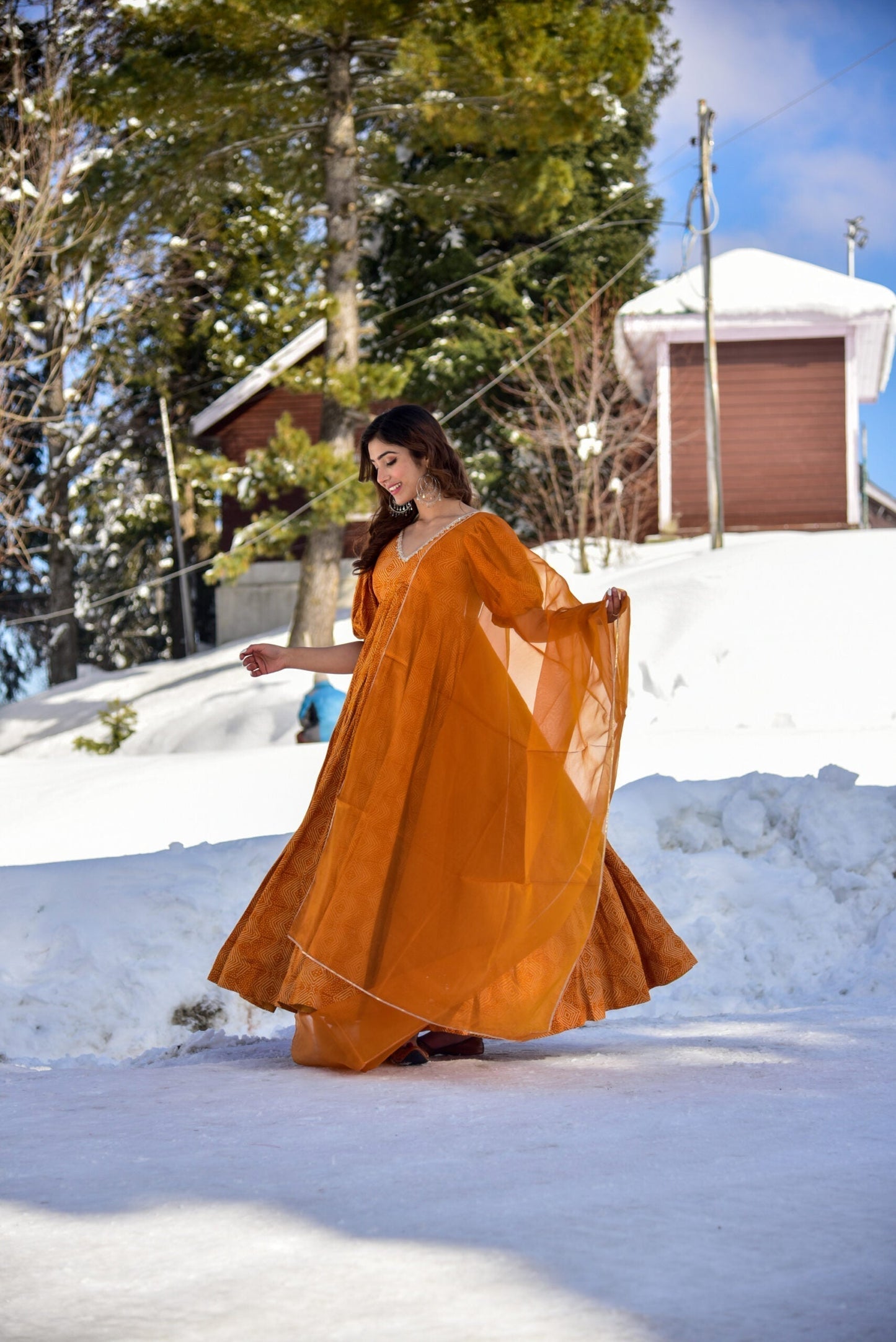 vibrant mustard maxi set