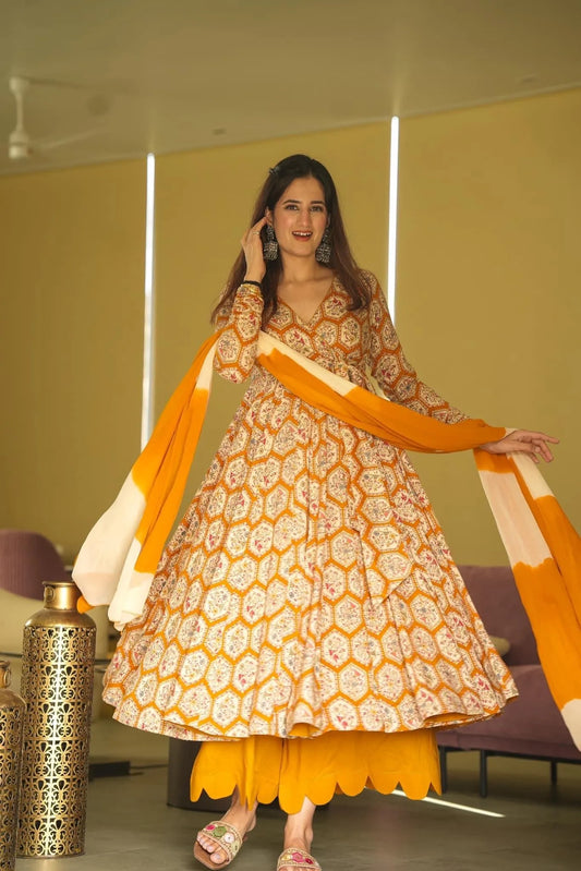 ziya yellow floral suit set