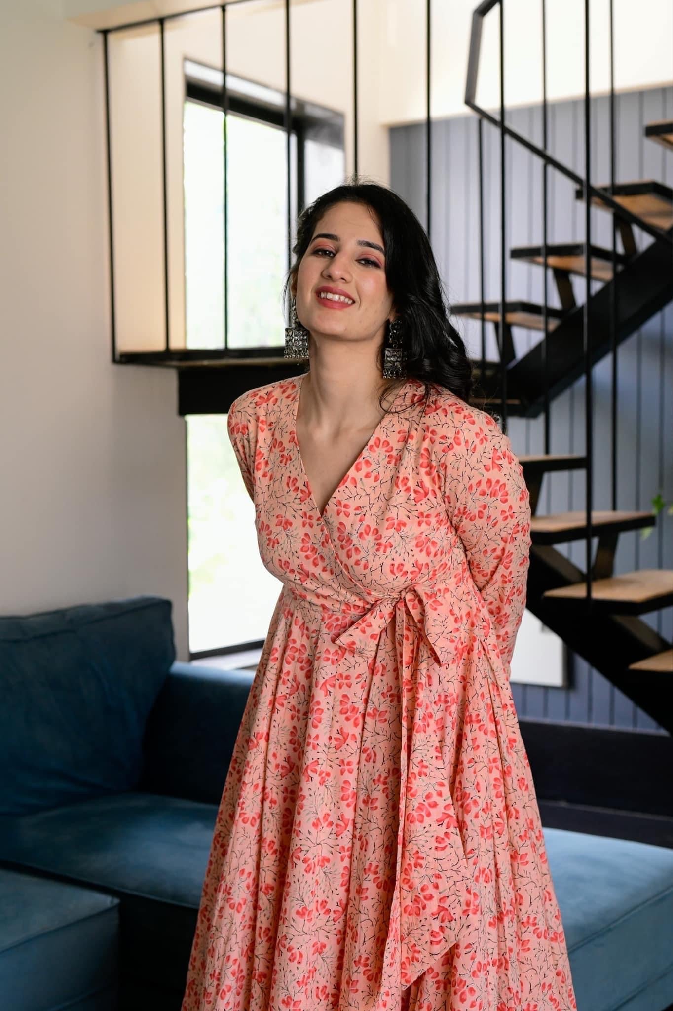 vrinda pink cotton suit set