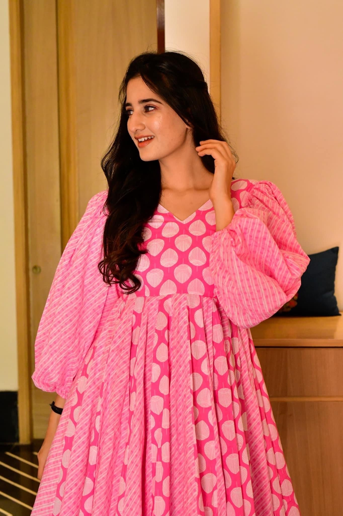 Sofia baby pink cotton dress