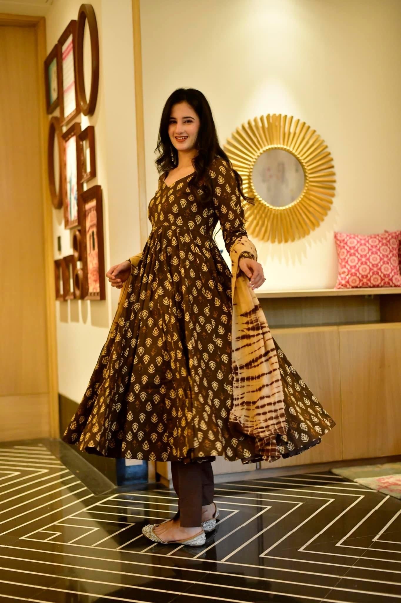 sehaj brown suit set