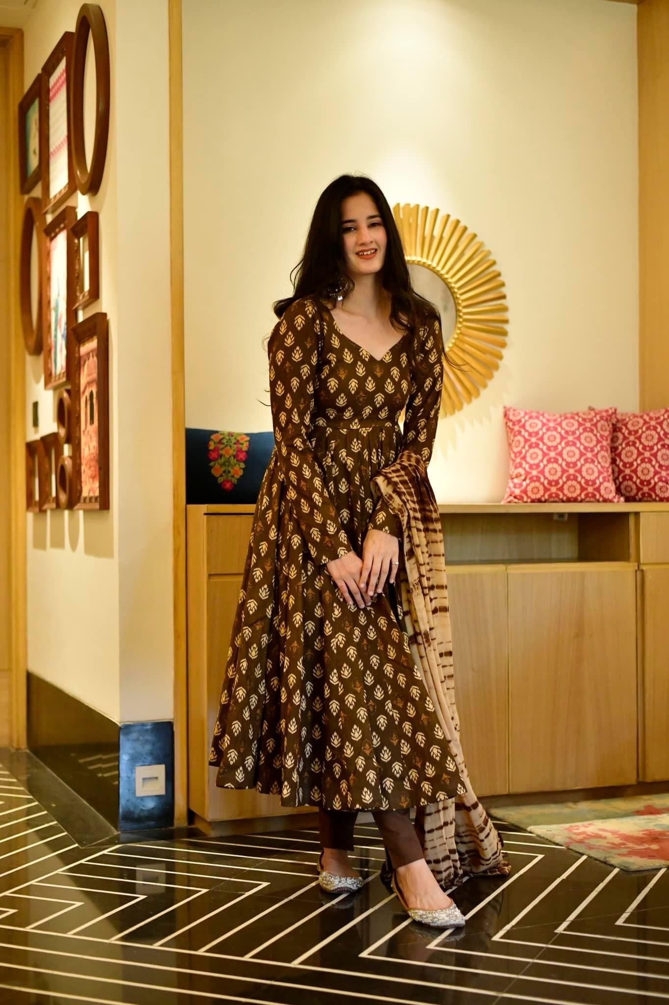 sehaj brown suit set