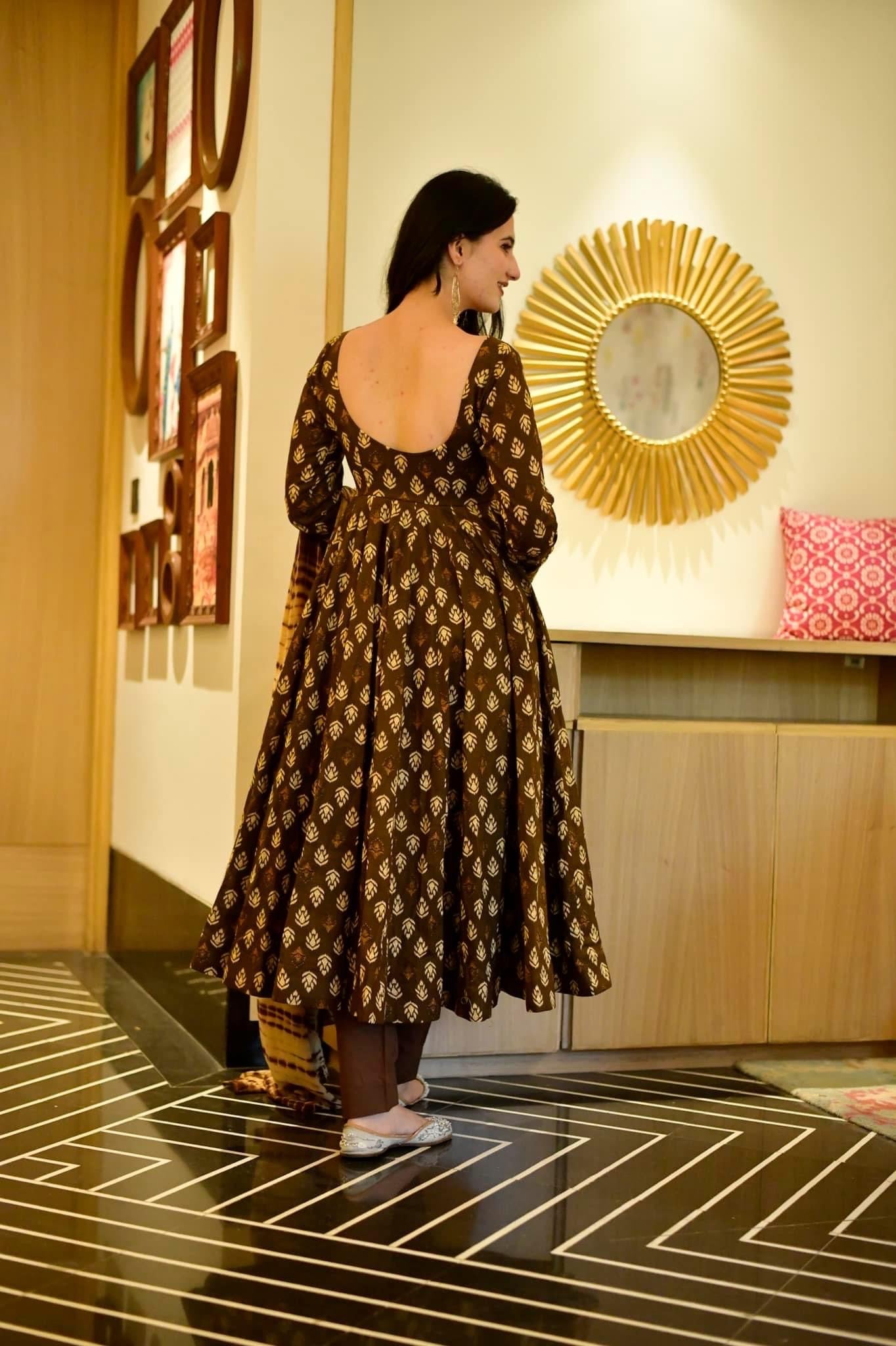 sehaj brown suit set