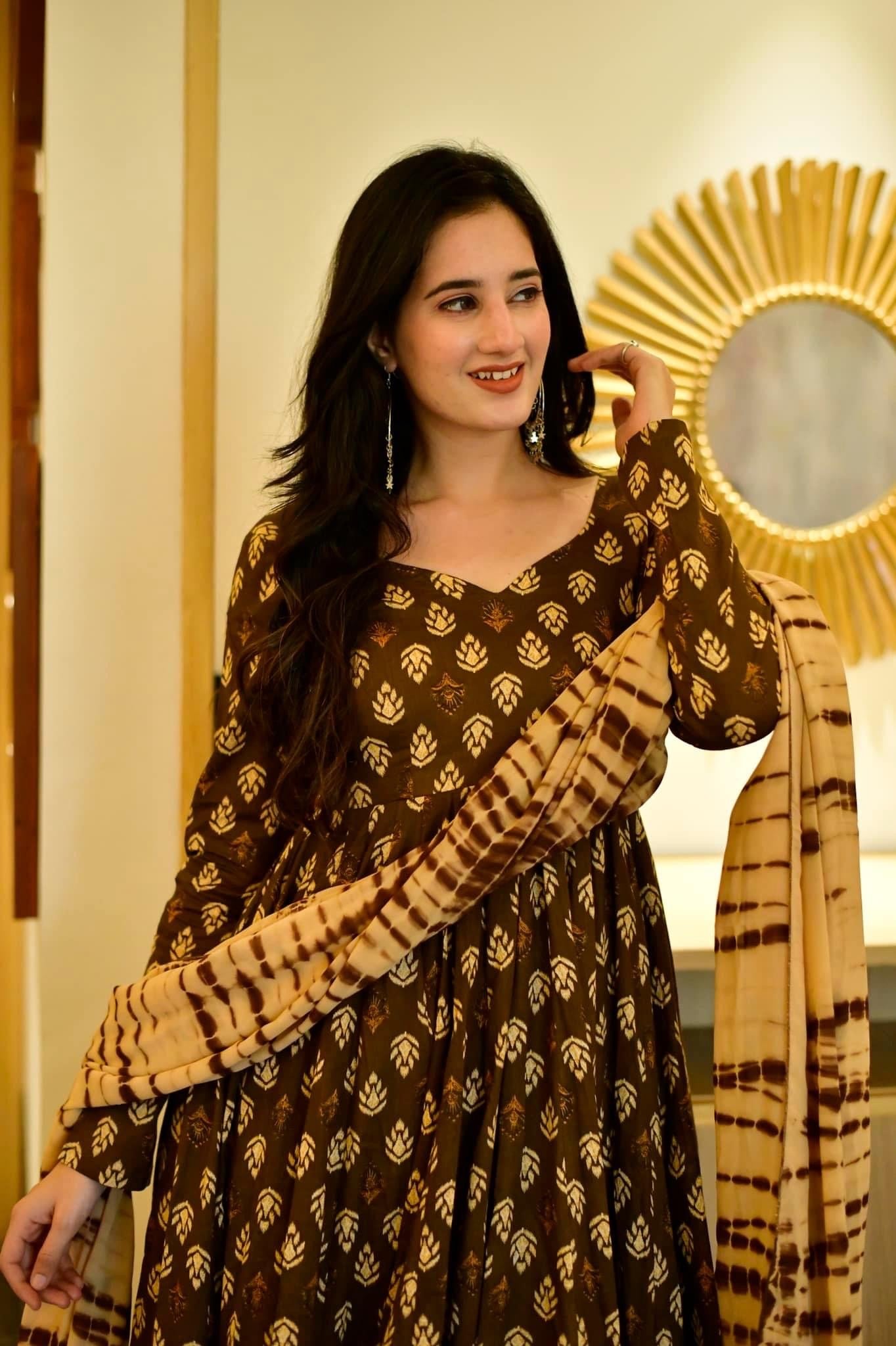 sehaj brown suit set