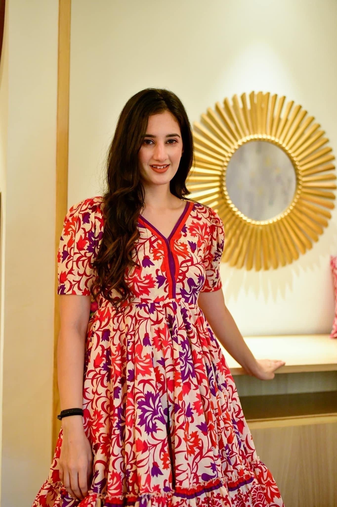aalia floral cotton dress