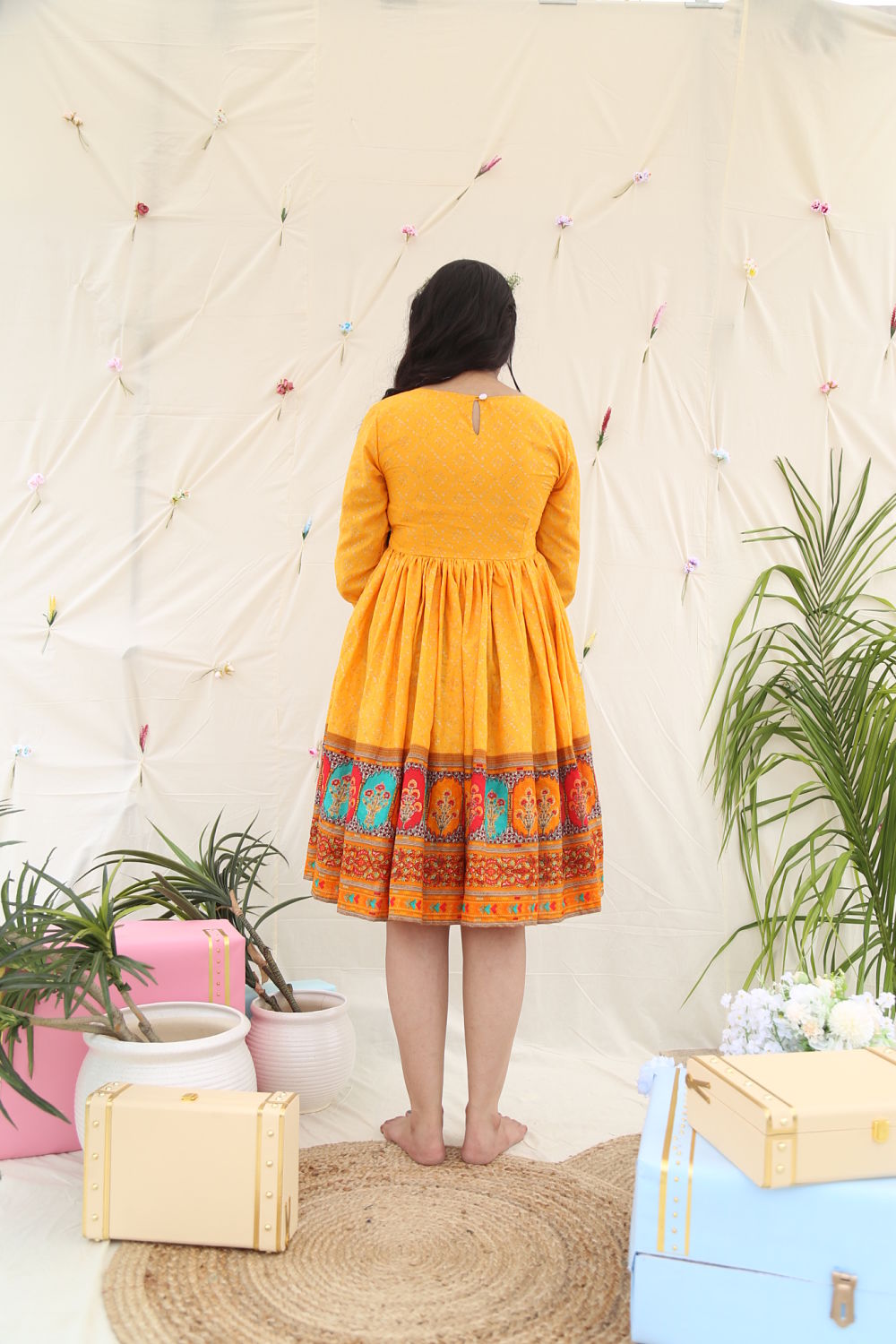 MUSTARD COTTON DRESS