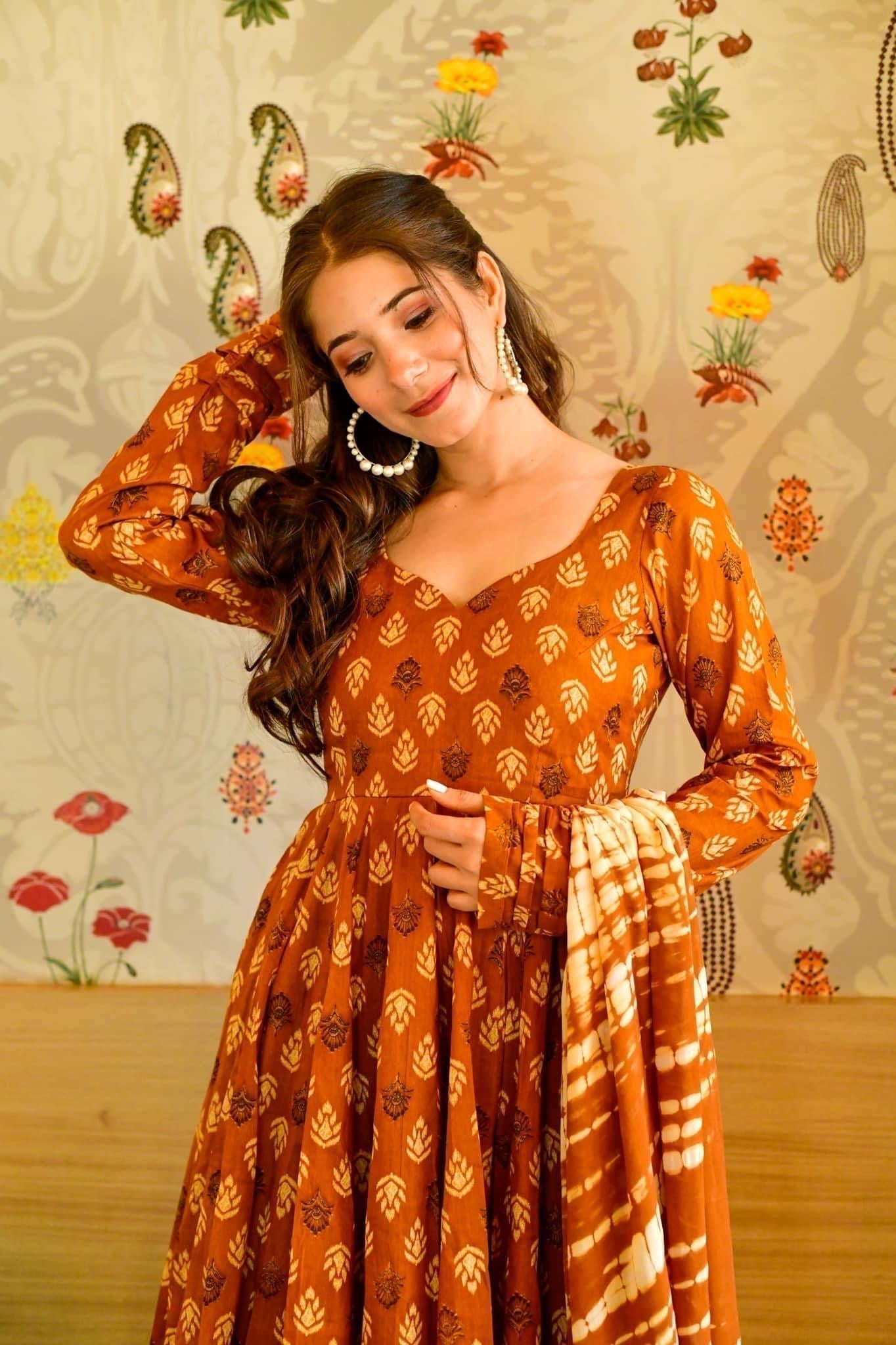 surajmukhi mustard suit set