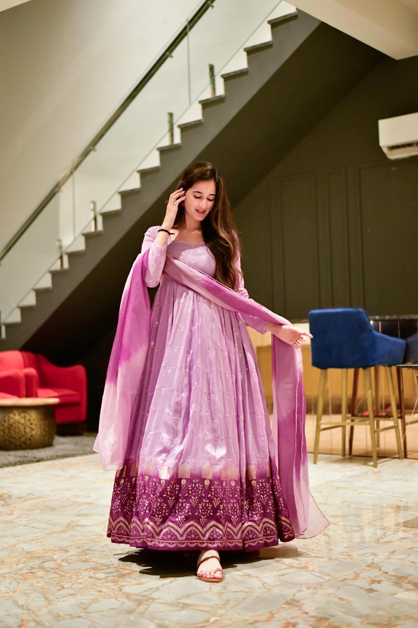 Natasha ombre silk embroidered set