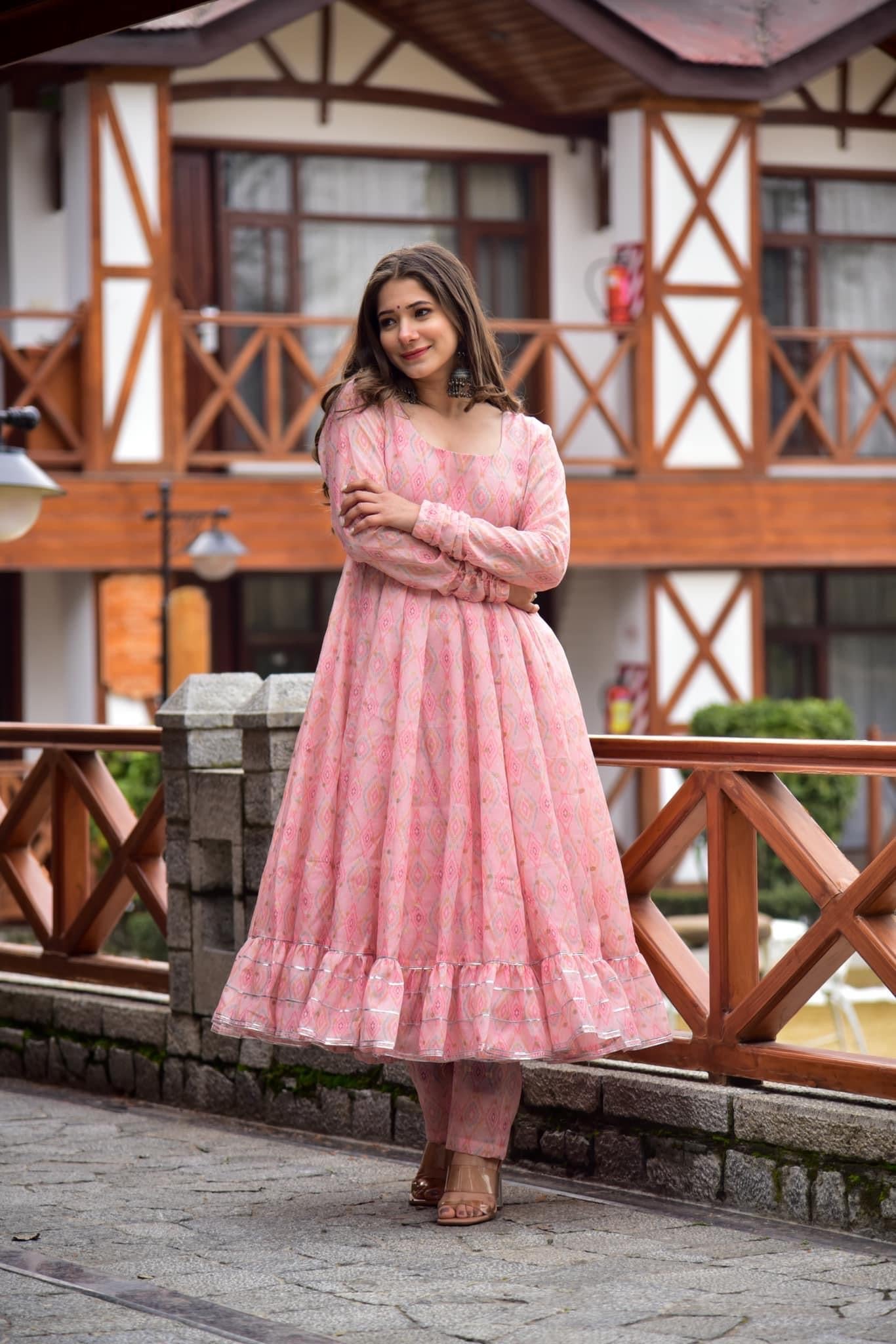 shades of pink suit set