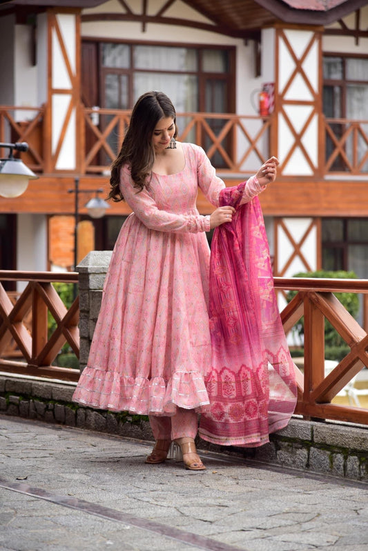 shades of pink suit set