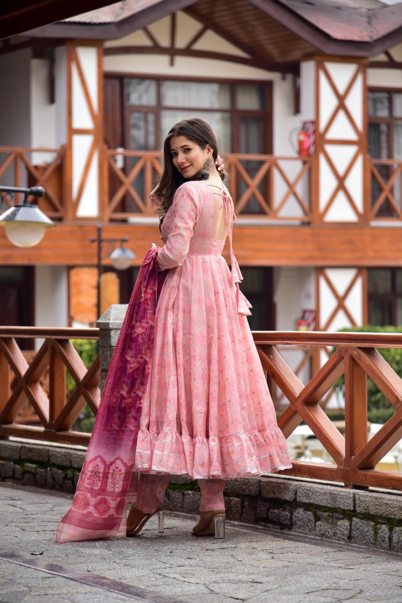 shades of pink suit set