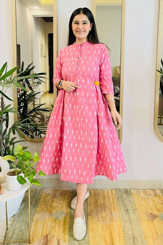 PINK IKAT BOHO DRESS