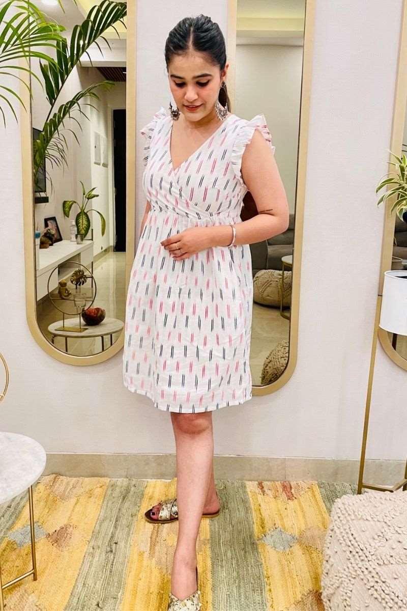 WHITE LEA FLARED DRESS