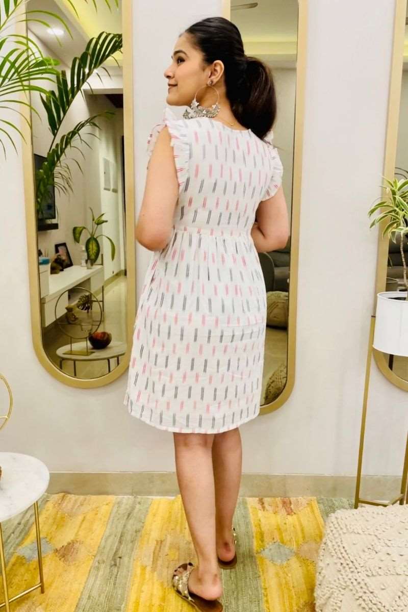 WHITE LEA FLARED DRESS