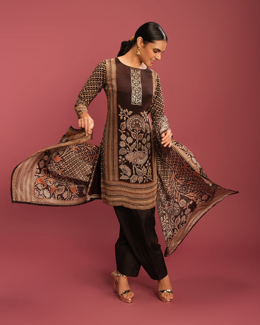 Midnight Charm Printed Kurta Set